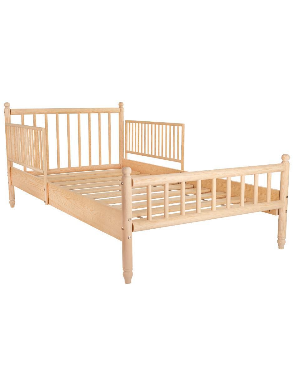 Cama Barandales removibles de madera pino individual 4