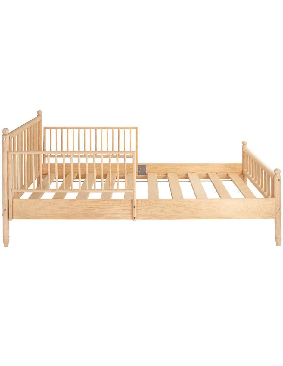Cama Barandales removibles de madera pino individual 3