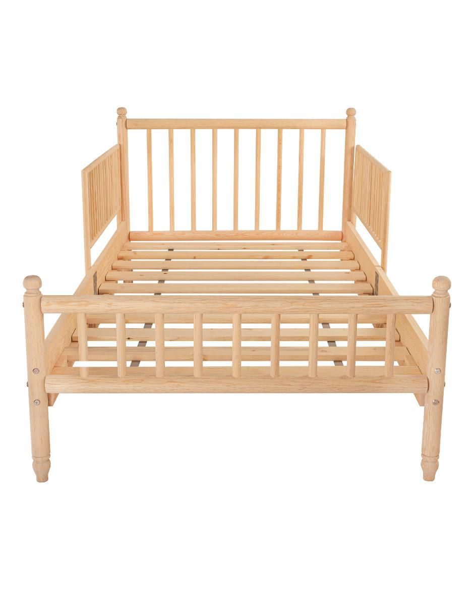 Cama Barandales removibles de madera pino individual 2