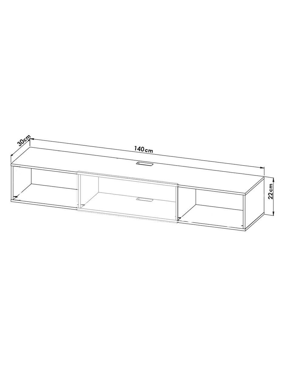 Mueble de TV armable de melamina 6
