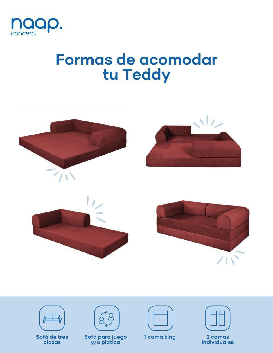Sofá cama armable Teddy de espuma comprimida 6