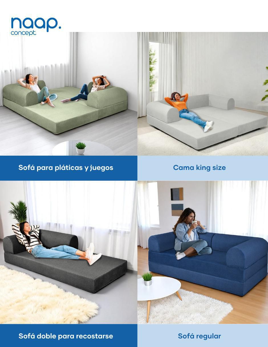 Sofá cama armable Teddy de espuma comprimida 7