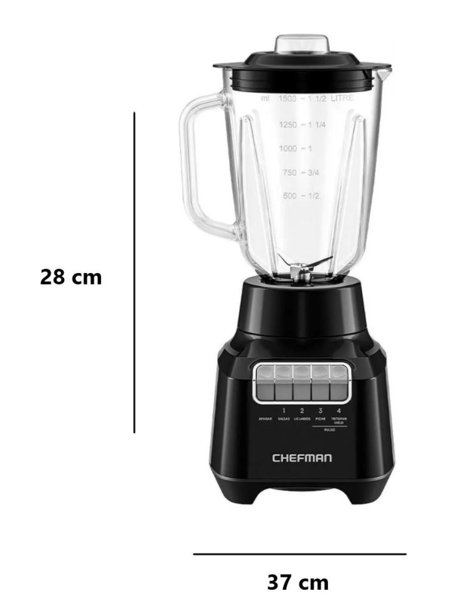 LICUADORA RJ27-15GPI-NE CHEFMAN, NEGRO