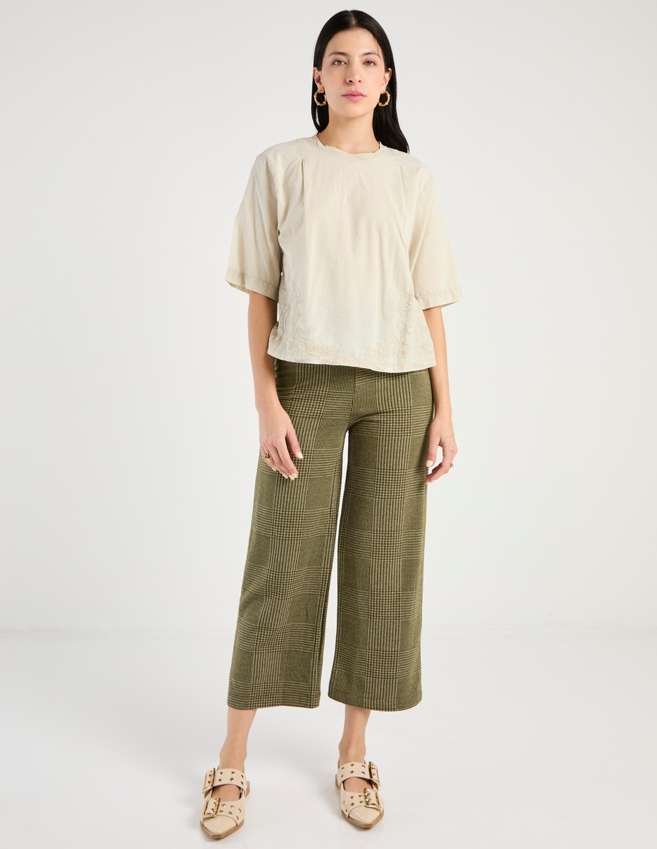 Pantalón coulotte amplio para mujer