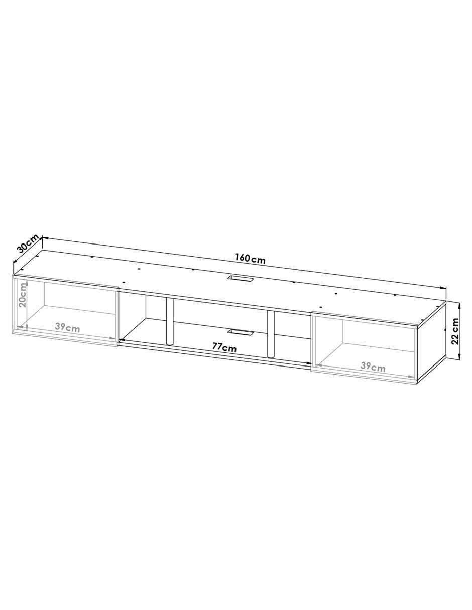 Mueble de TV armable de melamina 5