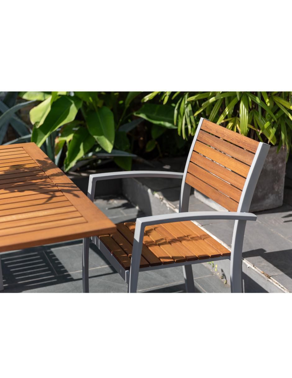 Juego de sillas 4 piezas Barcelona de aluminio 5