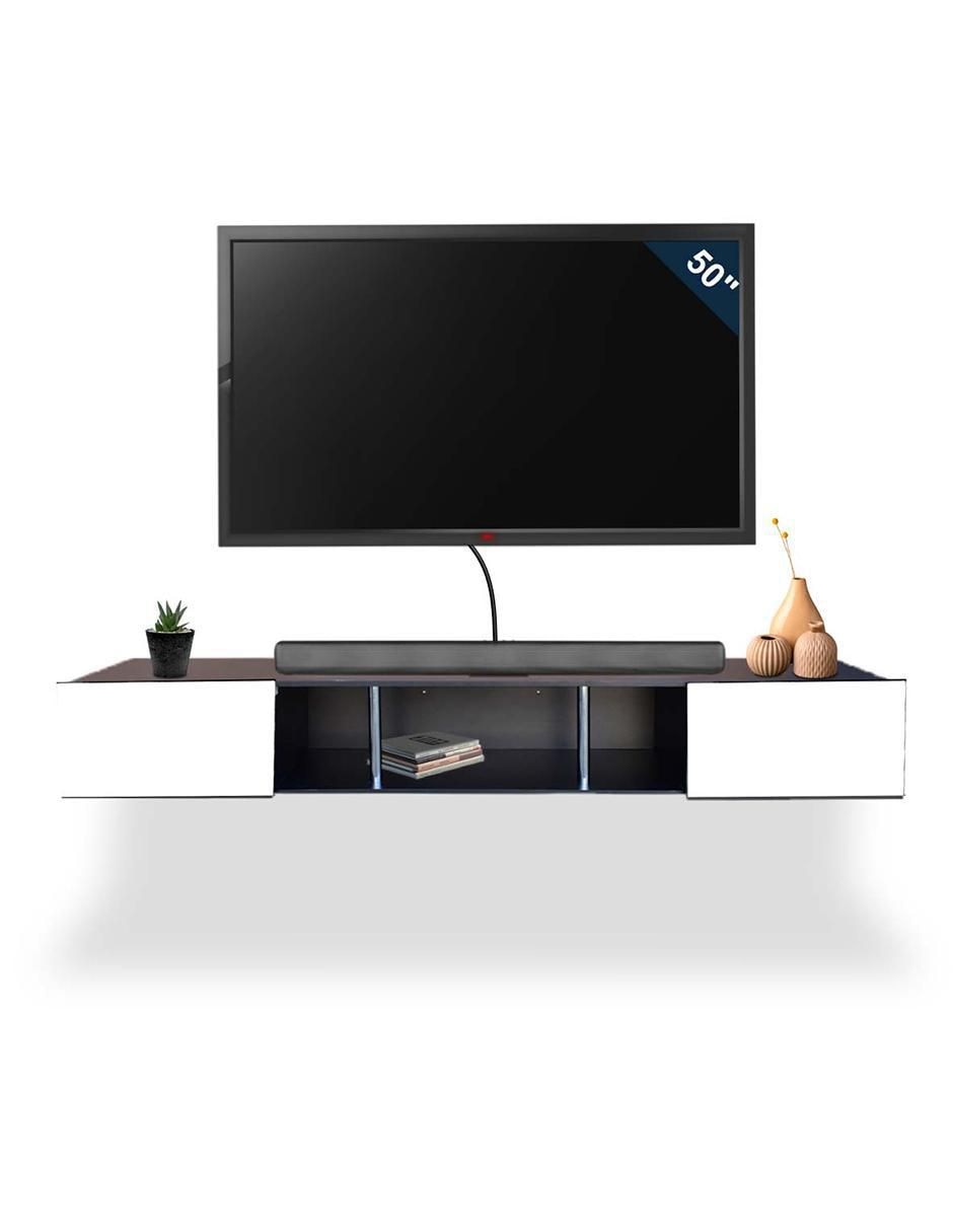 Mueble flotante para TV armable de melamina 4