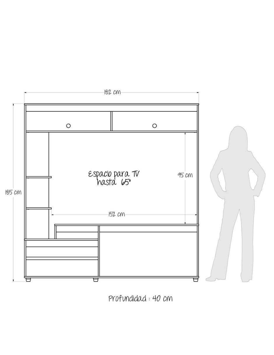 Mueble de TV armable de aglomerado 7