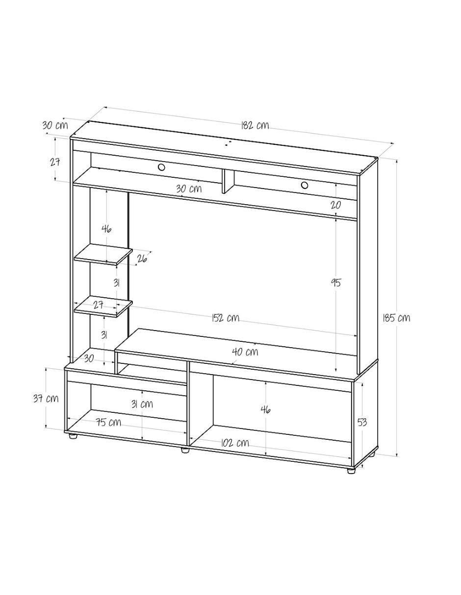 Mueble de TV armable de aglomerado 8