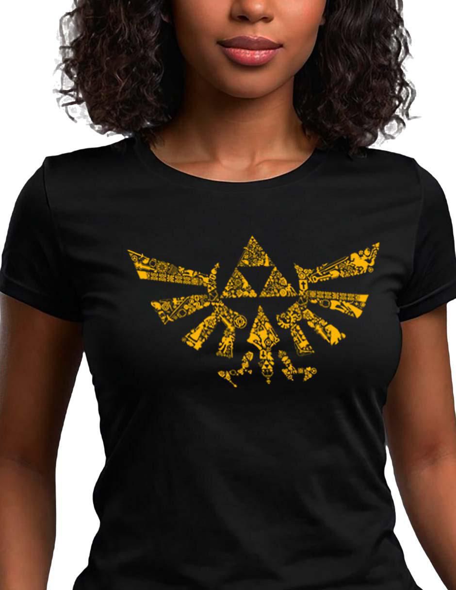 Playera manga corta Nintendo Zelda cuello redondo para mujer