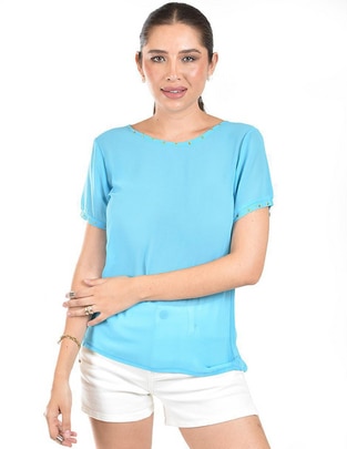 Blusa manga corta para mujer 1