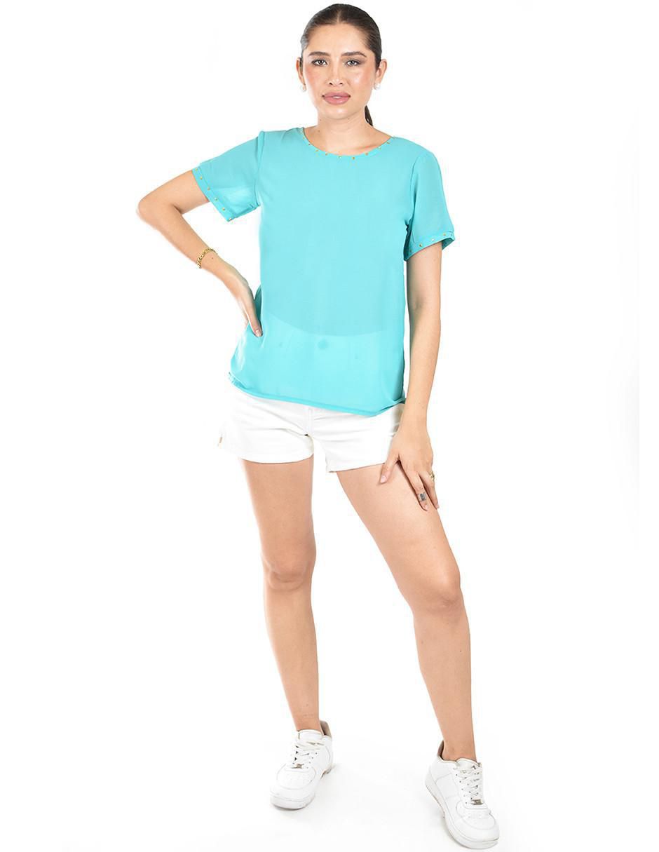 Blusa manga corta para mujer 9
