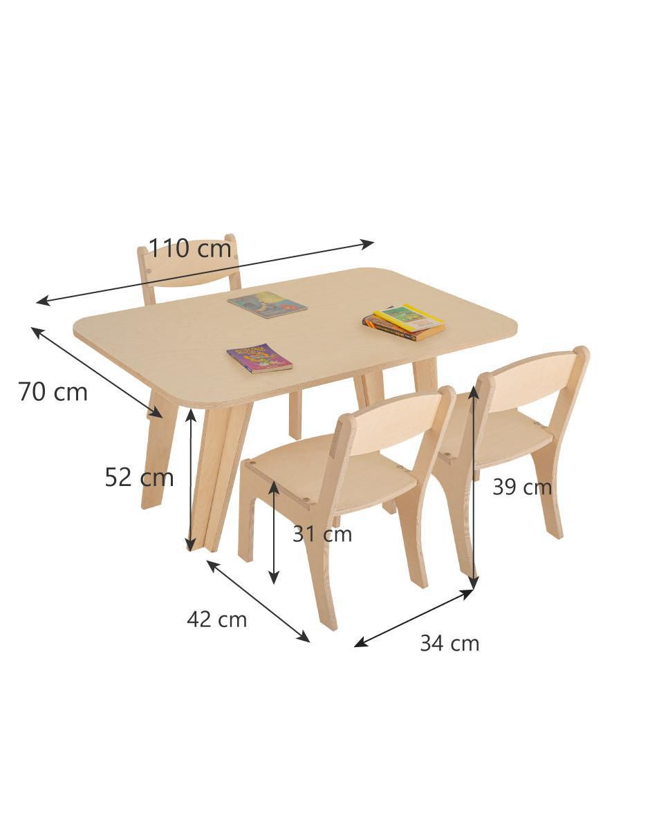 Mesa con silla armable montessori 5