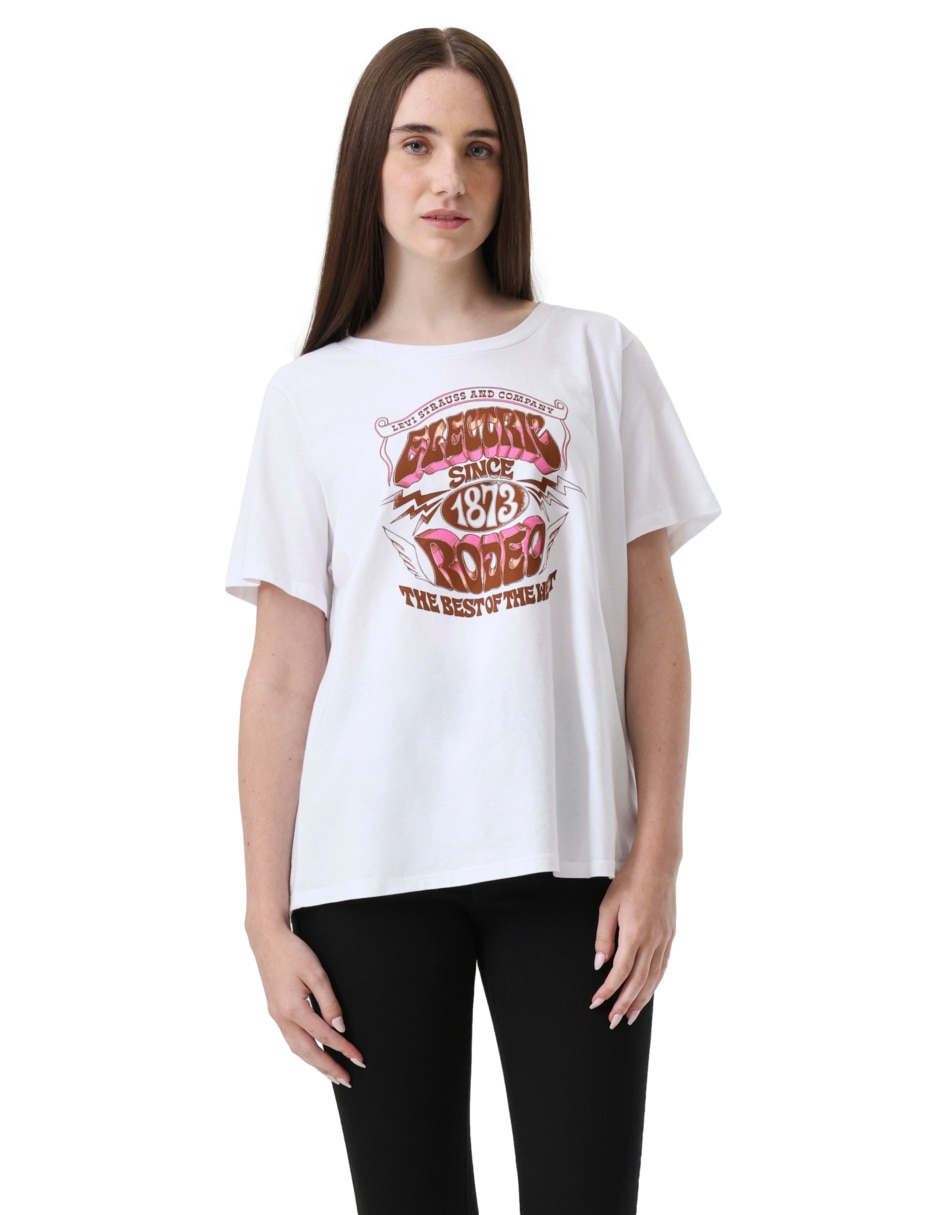 Playera manga corta cuello redondo mujer Playera manga corta cuello redondo mujer