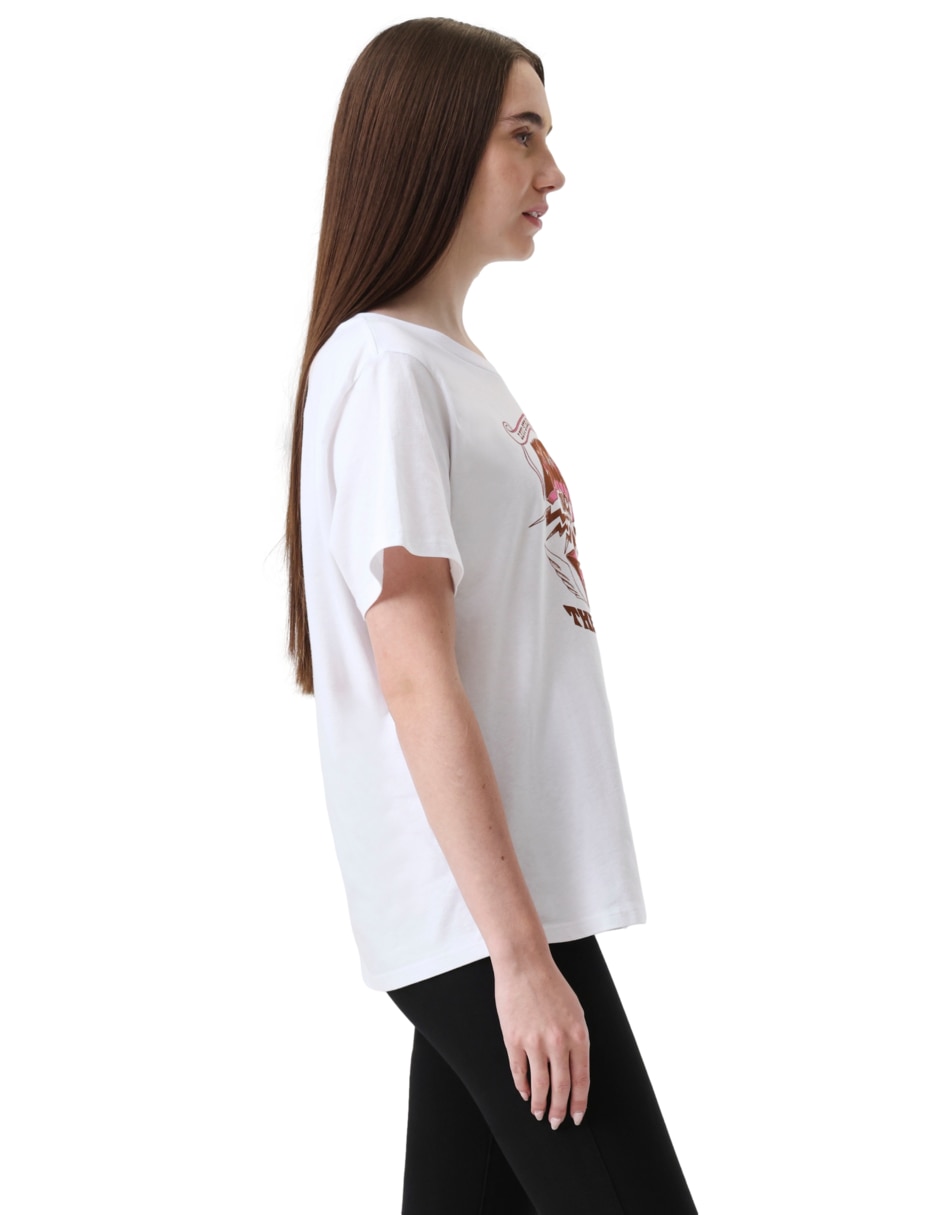 Playera manga corta cuello redondo mujer 5