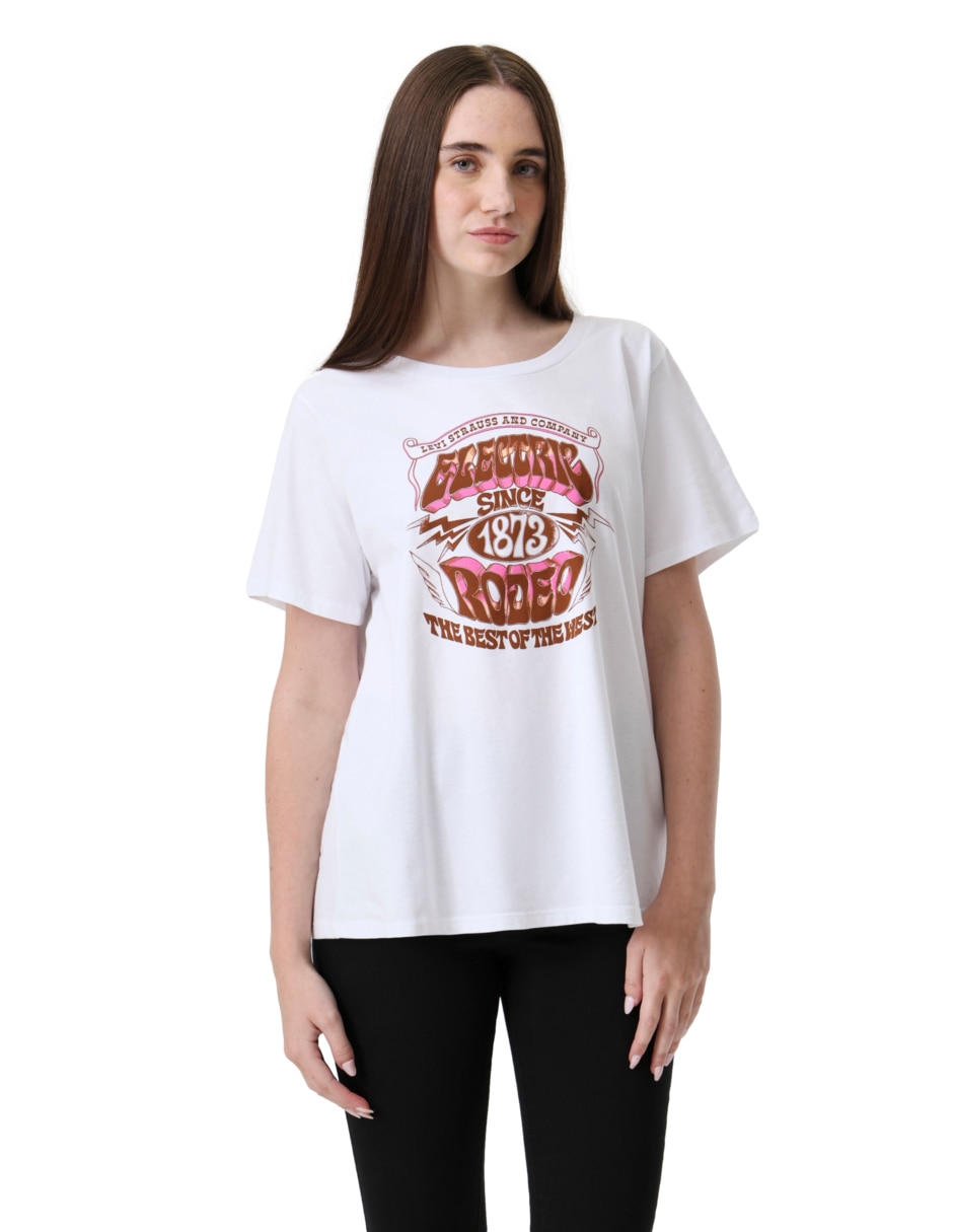 Playera manga corta cuello redondo mujer 6