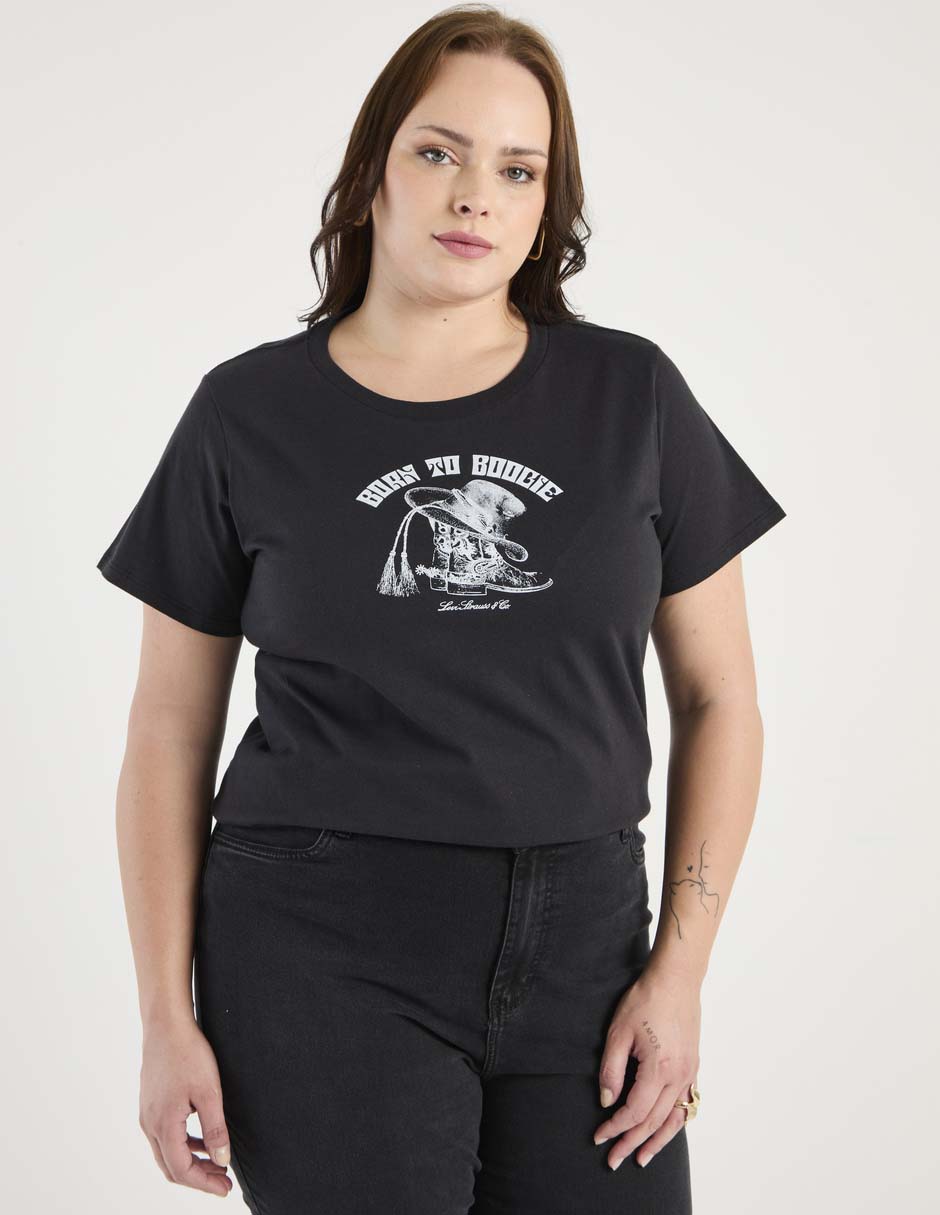 Playera manga corta cuello redondo para mujer Playera manga corta cuello redondo para mujer