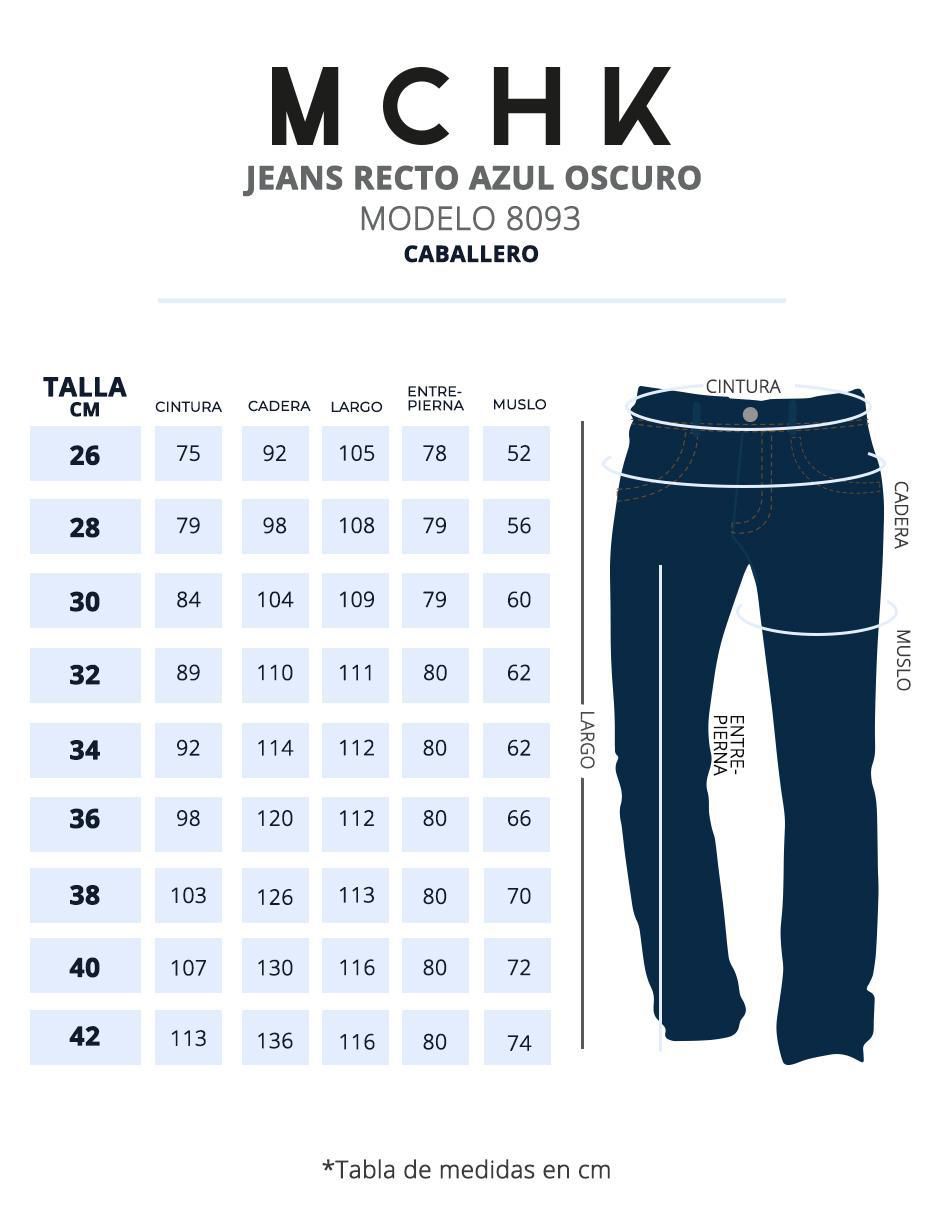 Jeans straight 8093 lavado obscuro para hombre