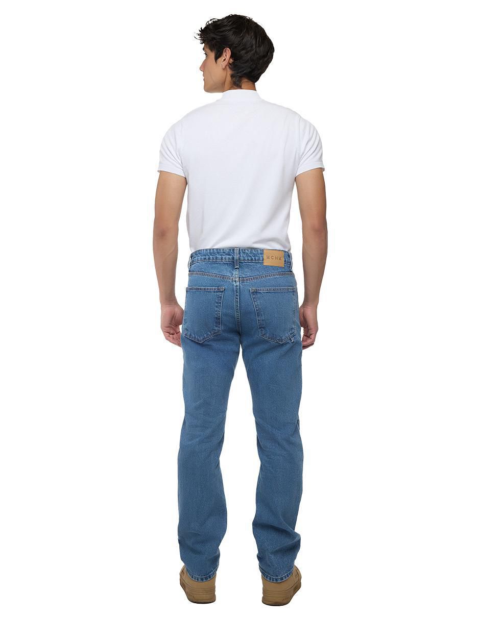 Jeans straight 8092 lavado medio para hombre