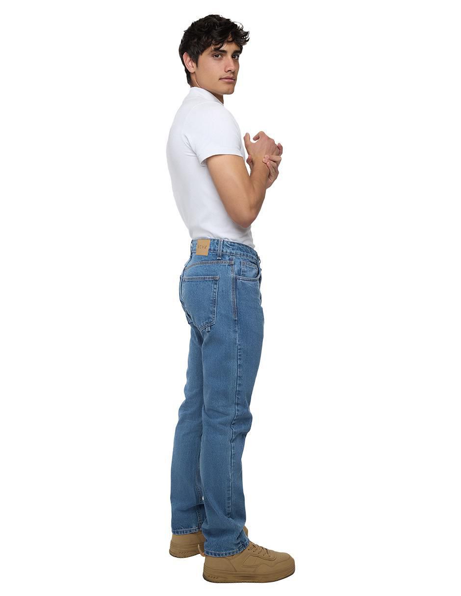 Jeans straight 8092 lavado medio para hombre 3