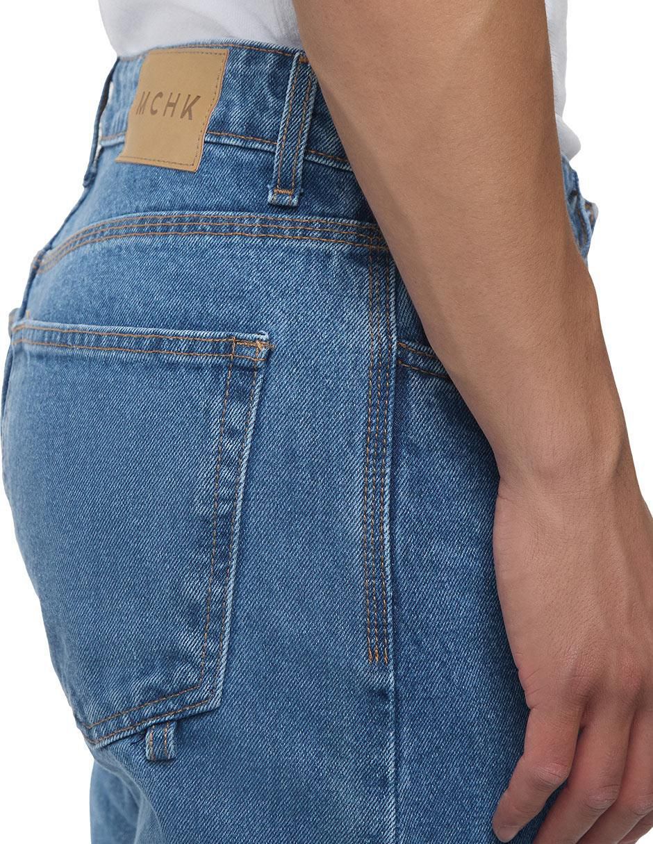 Jeans straight 8092 lavado medio para hombre