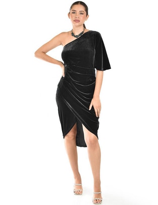 Vestido a la rodilla de fiesta escote Medio Vestido a la rodilla de fiesta escote Medio