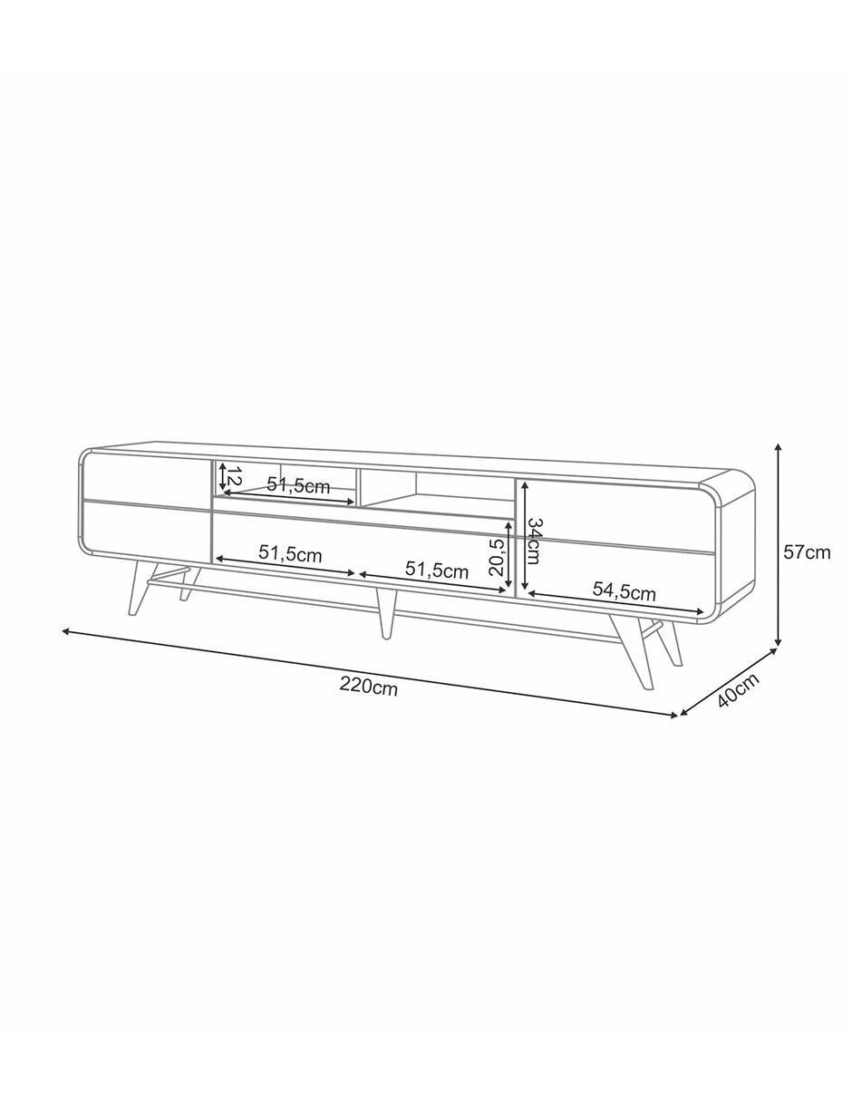 Mueble de TV armable Época de MDF 5