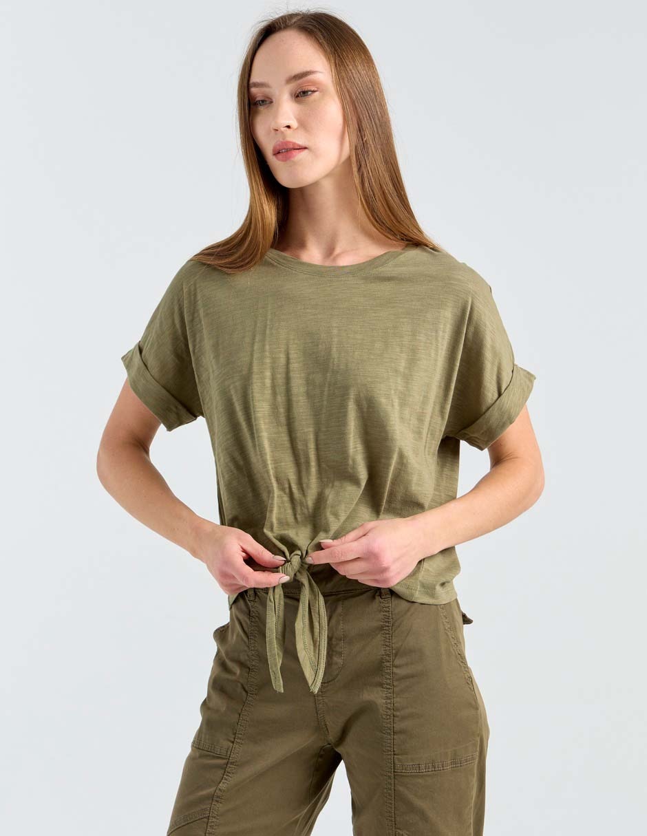 Playera manga corta cuello redondo para mujer Playera manga corta cuello redondo para mujer