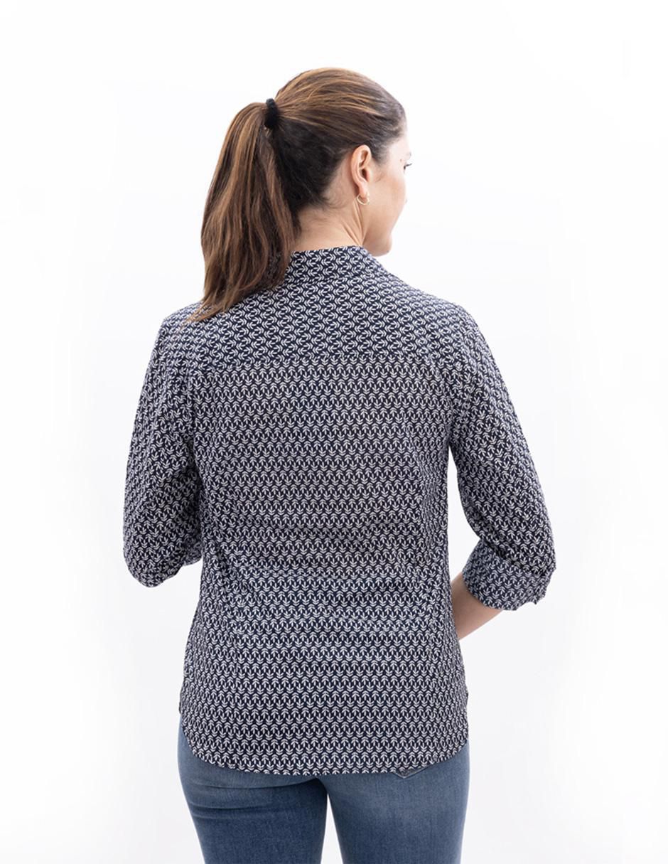 Camisa de algodón manga larga para mujer