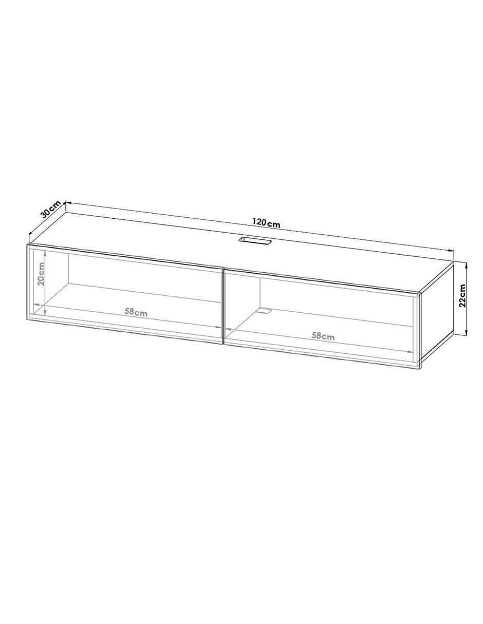 Mueble de TV armable de melamina 6