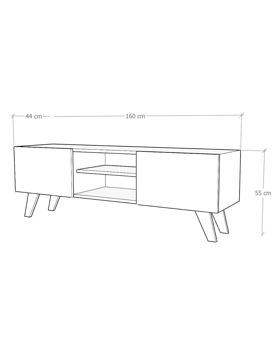 Mueble de TV armable de melamina 5