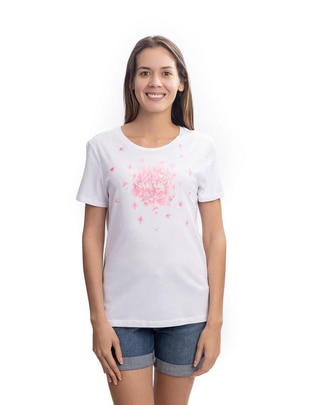 Playera manga corta Nautica cuello redondo para mujer