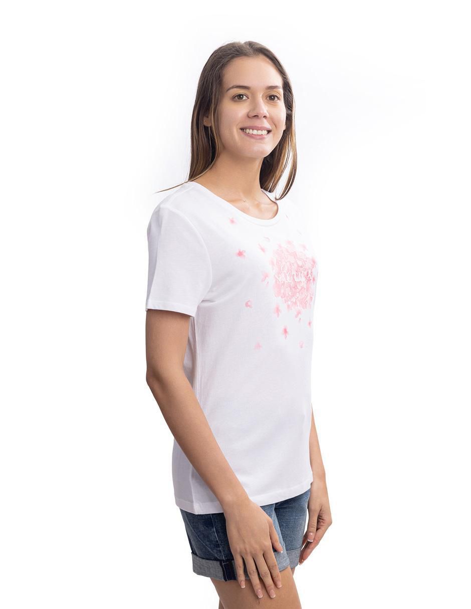 Playera manga corta Nautica cuello redondo para mujer