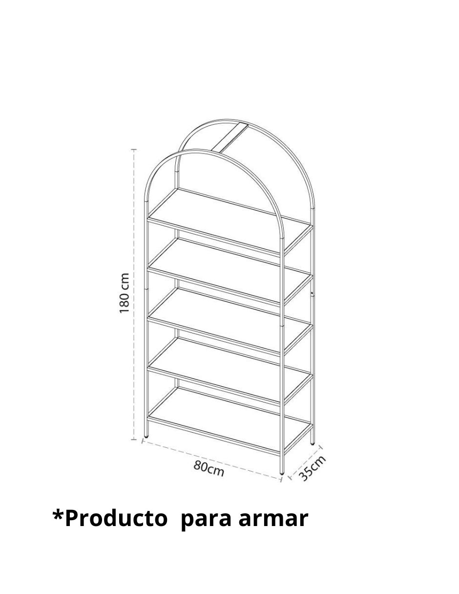 Librero armable Varna de acero 5