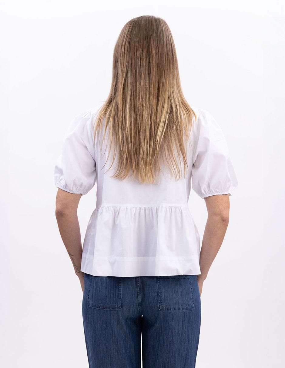 Blusa peplum manga al codo para mujer 5