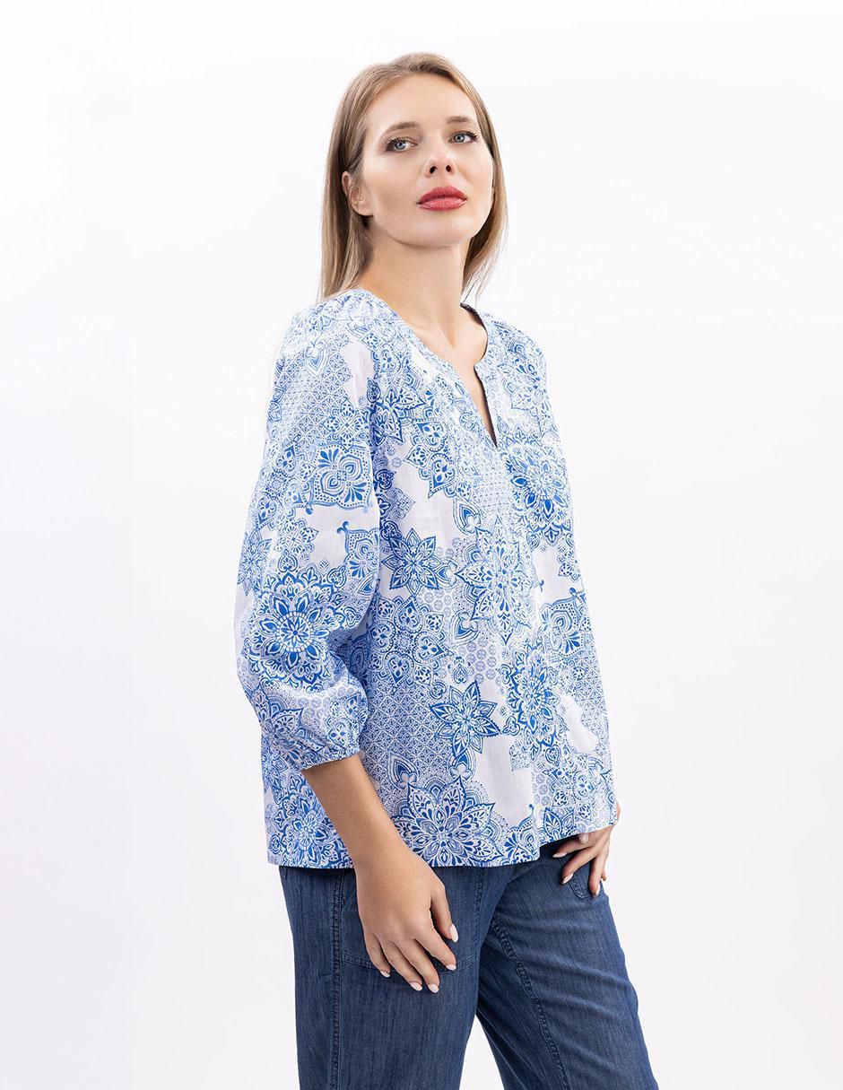 Blusa manga 3/4 para mujer