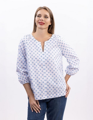 Blusa Nautica manga 3/4 para mujer