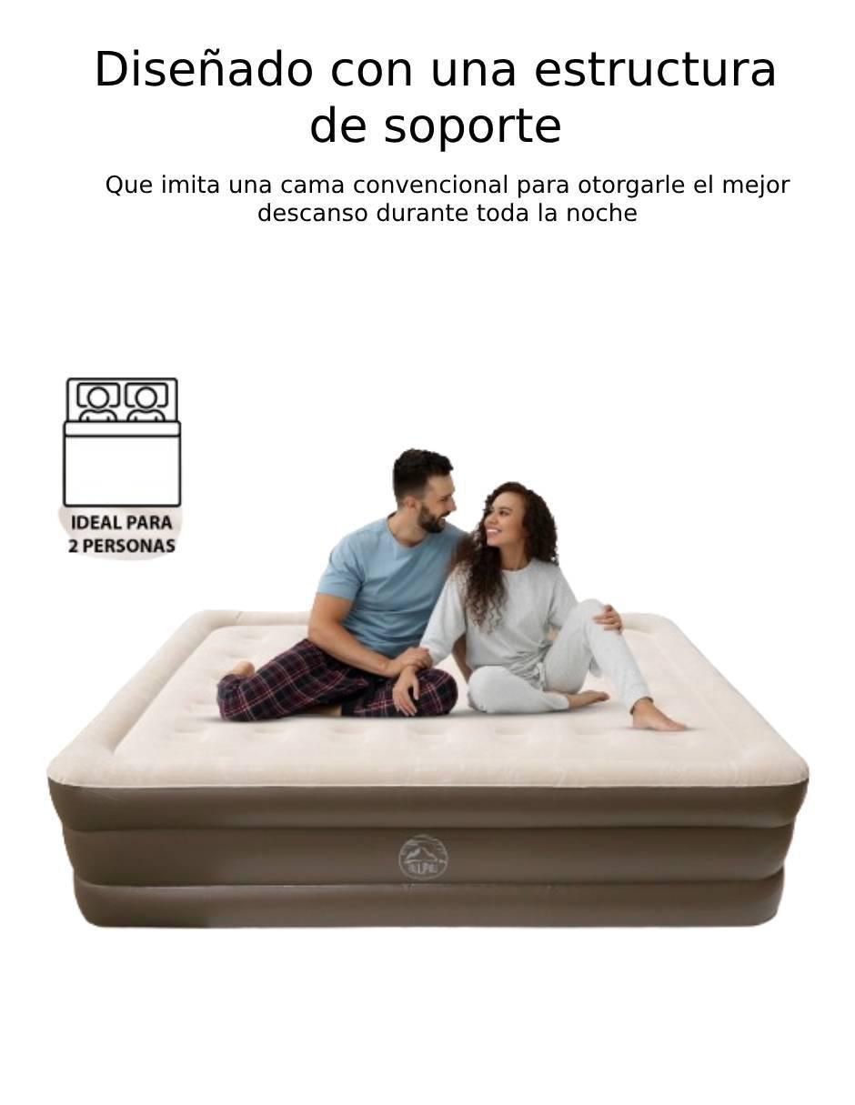 Colchón inflable Cinfl761Uni colchoneta pillow top integrada