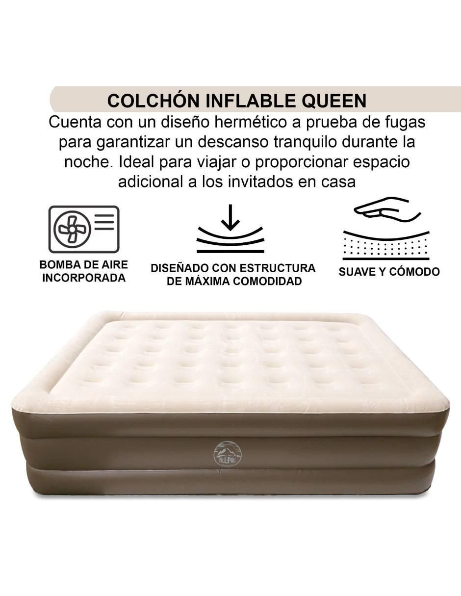 Colchón inflable Cinfl761Uni colchoneta pillow top integrada