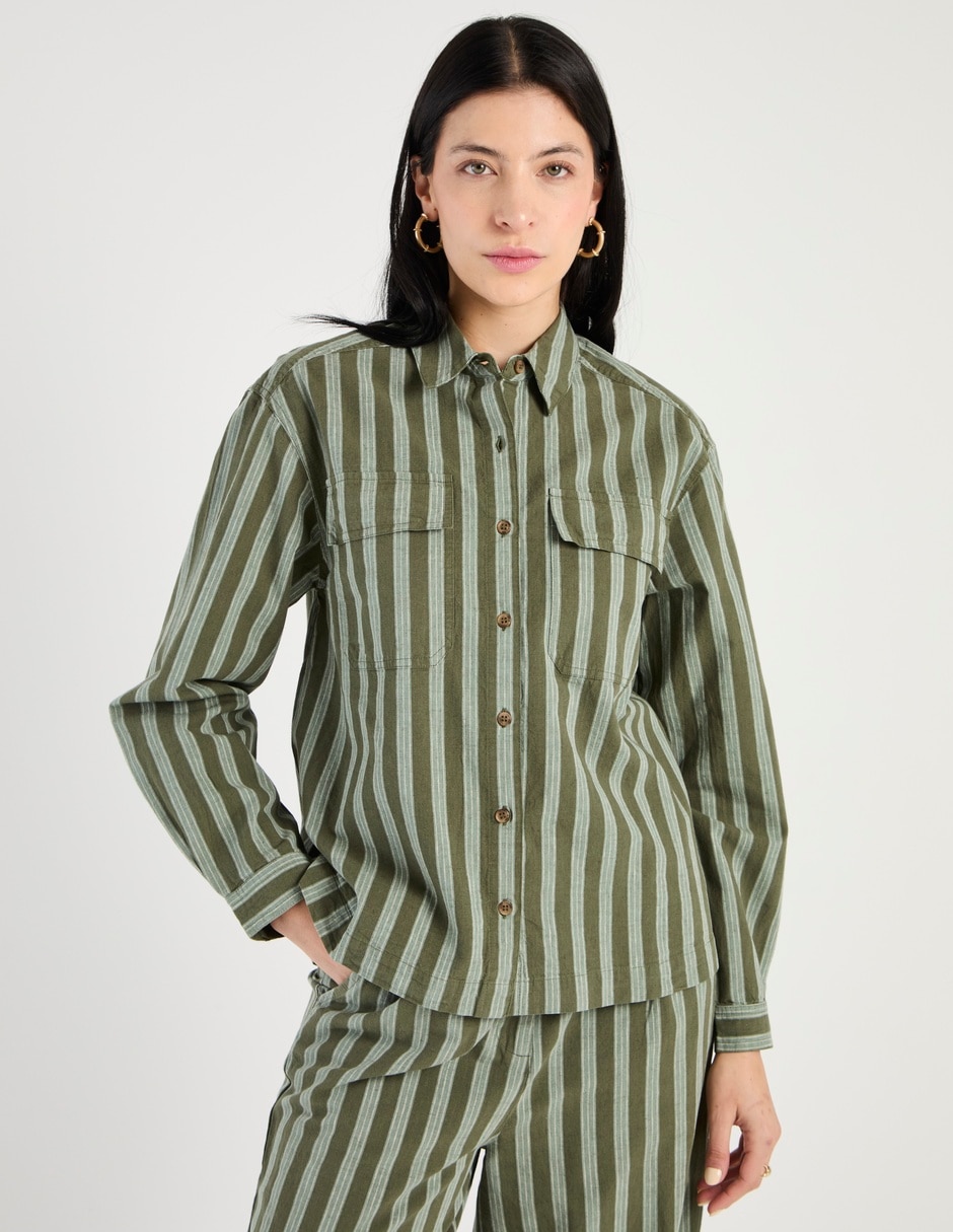 Camisa Indi & Cold de algodón manga larga para mujer