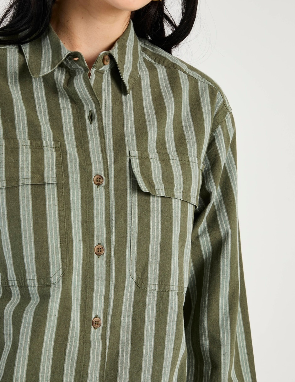 Camisa Indi & Cold de algodón manga larga para mujer