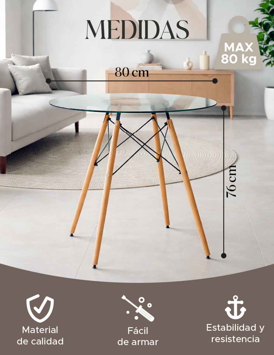 Mesa de comedor armable 13
