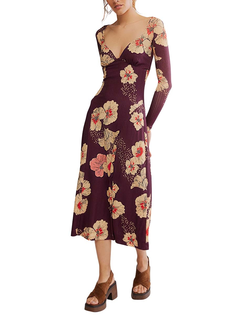 Vestido midi casual para mujer Vestido midi casual para mujer