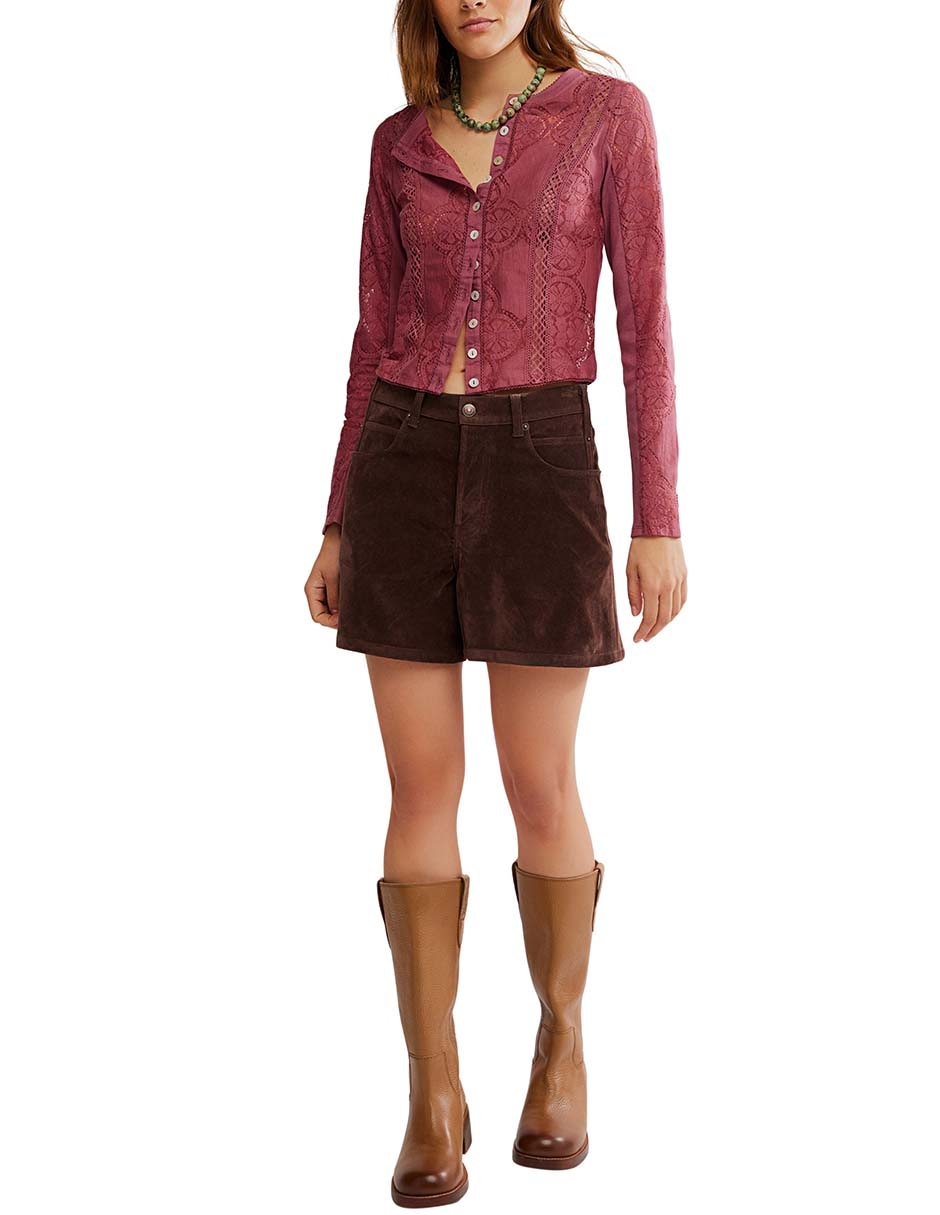 Blusa Free People manga larga para mujer
