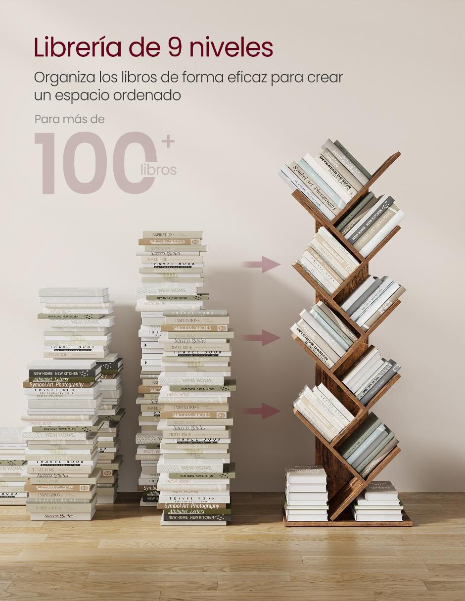 Librero armable Koni de madera