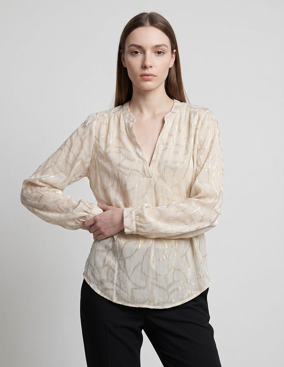 Blusa manga larga para mujer