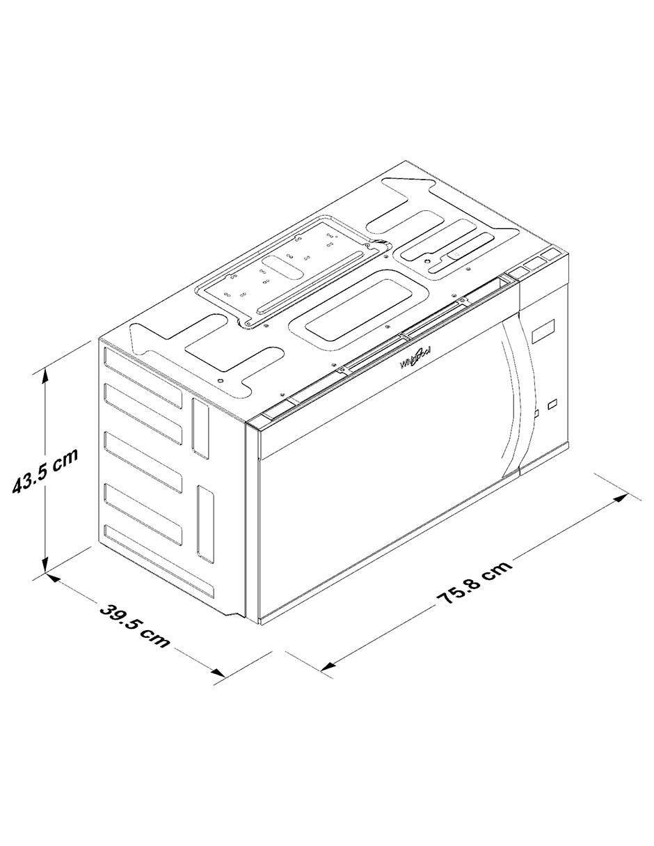 Horno de microondas convencional modelo WMMS3330RV de 1.9 pies cúbicos 8