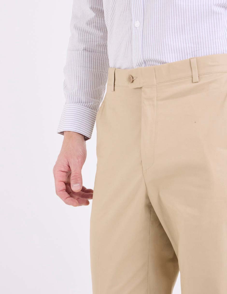 Pantalón de vestir regular de algodón para hombre 4