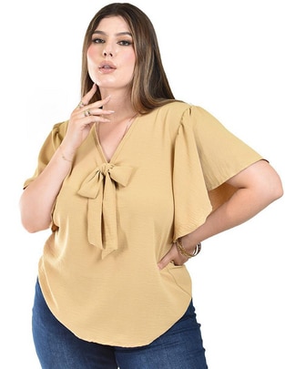 Blusa Roman Fashion manga corta para mujer