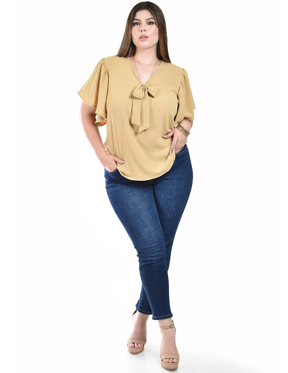 Blusa Roman Fashion manga corta para mujer